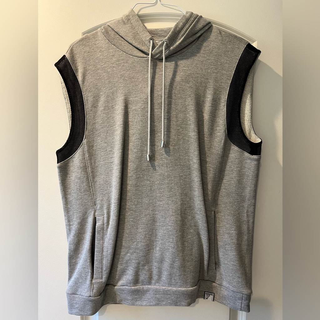 Versace Collection Gray Hooded Pullover Sweater Vest